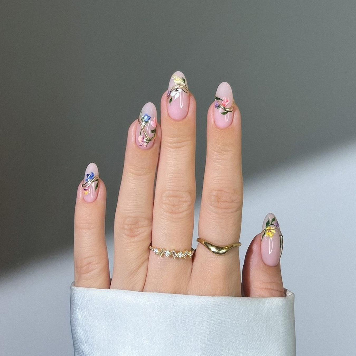 August Tropical Flower Nail Designs