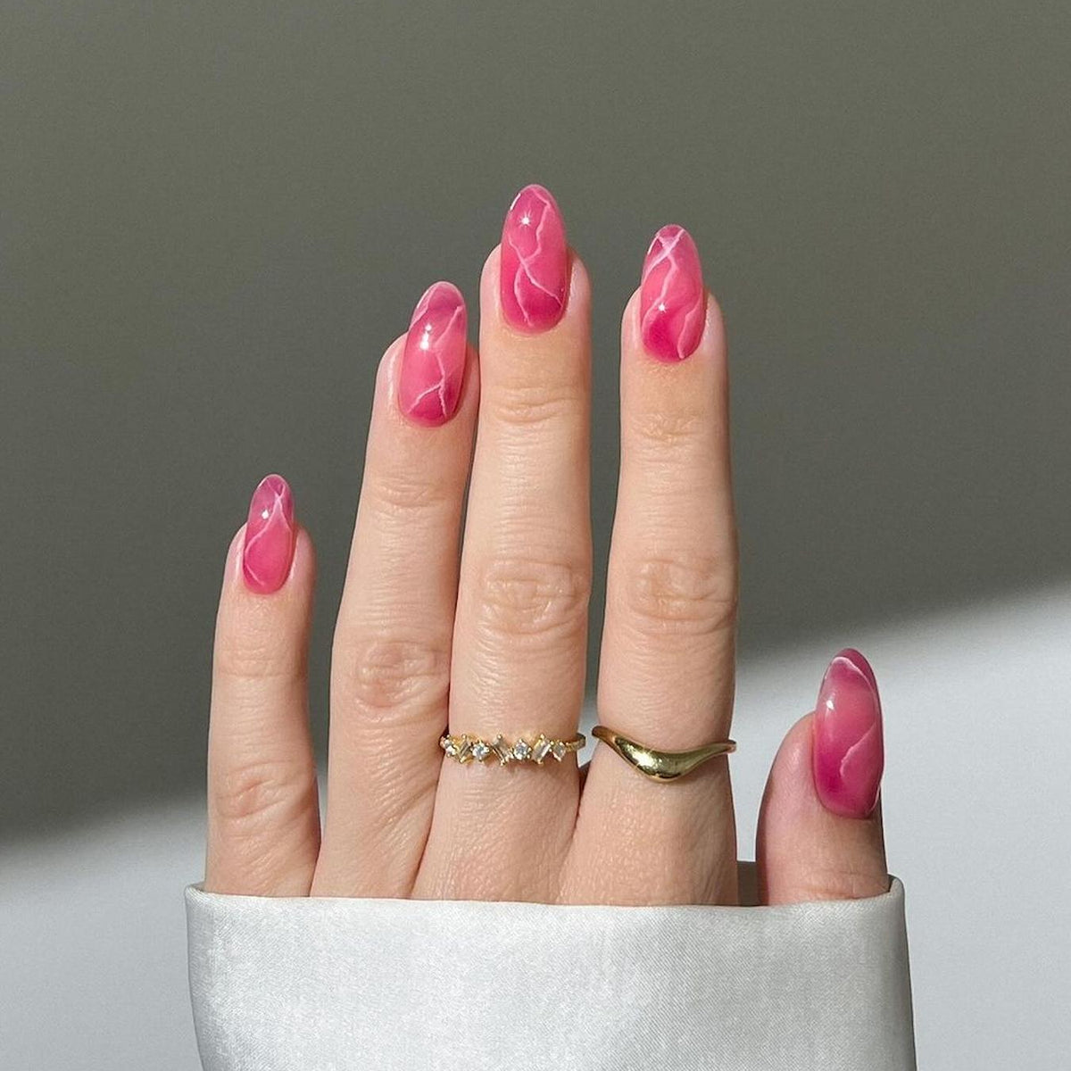 slim fit dress slacks Press On Nails Pink And Green Glossy Ombre Coffin Nail Kit main image 1