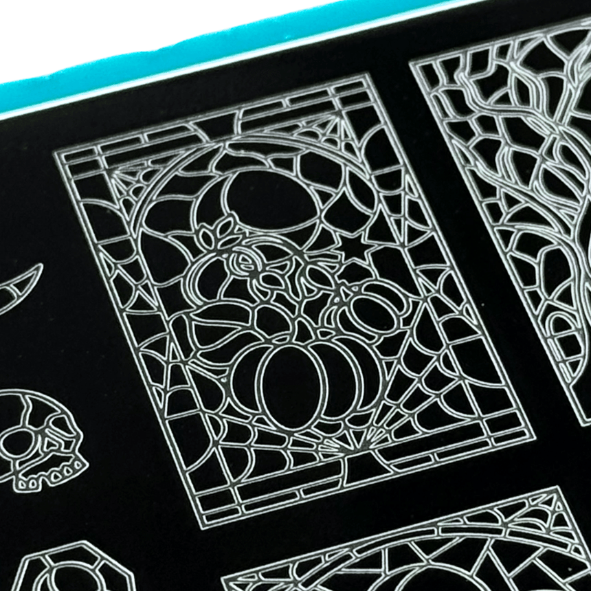 Haunted Reflections: Moonlit Mosaic (MXM160) - Nail Stamping Plate