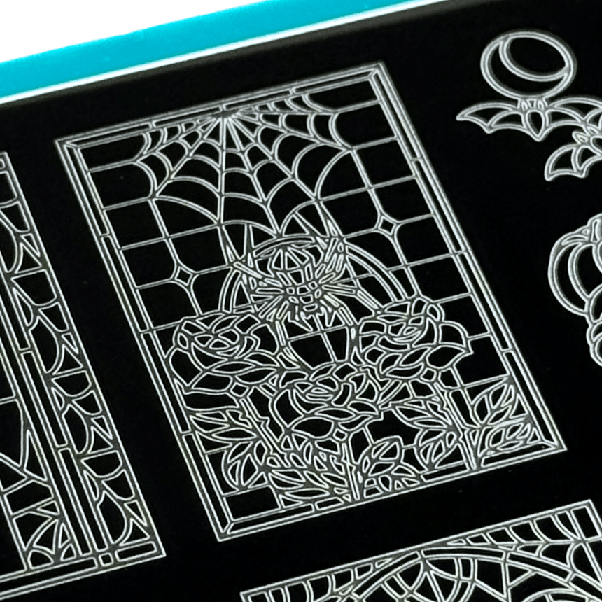 Haunted Reflections: Moonlit Mosaic (MXM160) - Nail Stamping Plate