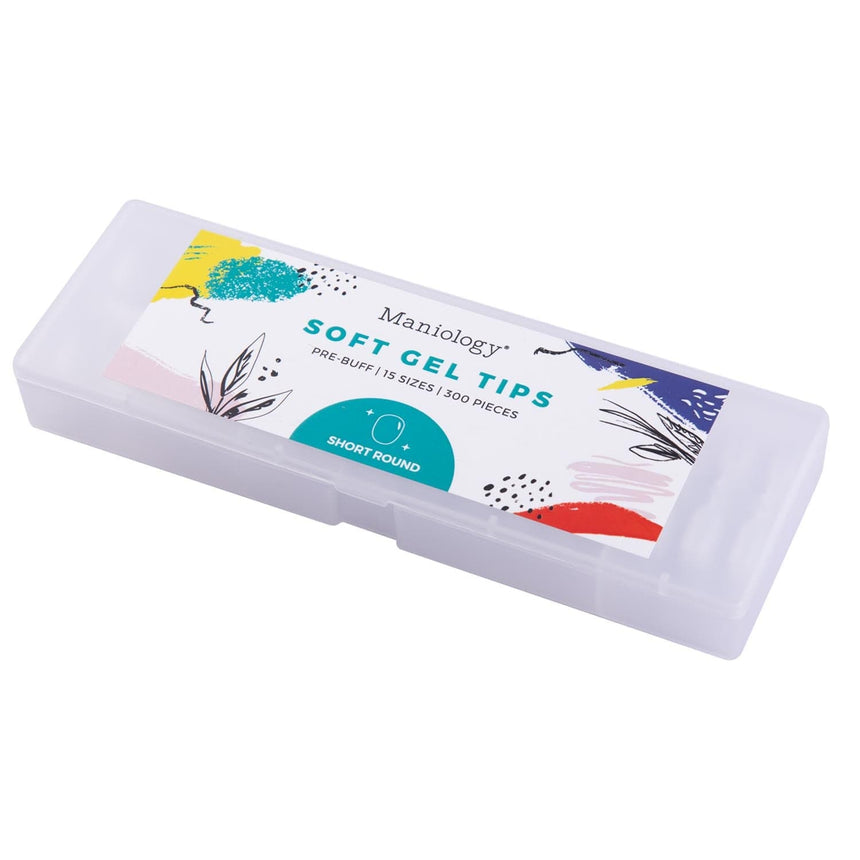 300pcs Full Cover Nail Tips for Extension in 15 Sizes - Short Round