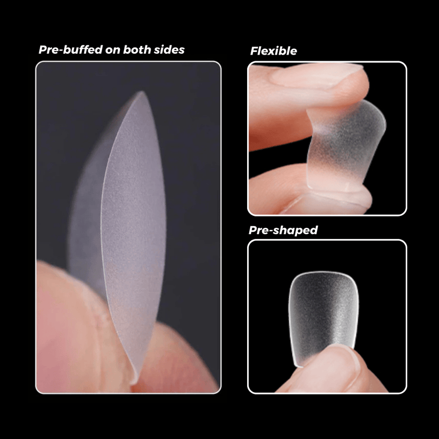 300pcs Full Cover Nail Tips for Extension in 15 Sizes - XS Coffin