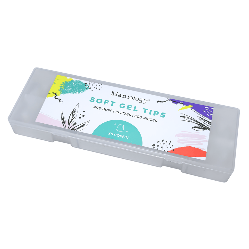 300pcs Full Cover Nail Tips for Extension in 15 Sizes - XS Coffin