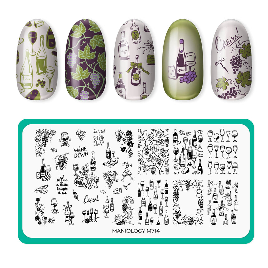 Alla Salute (M714) - Nail Stamping Plate
