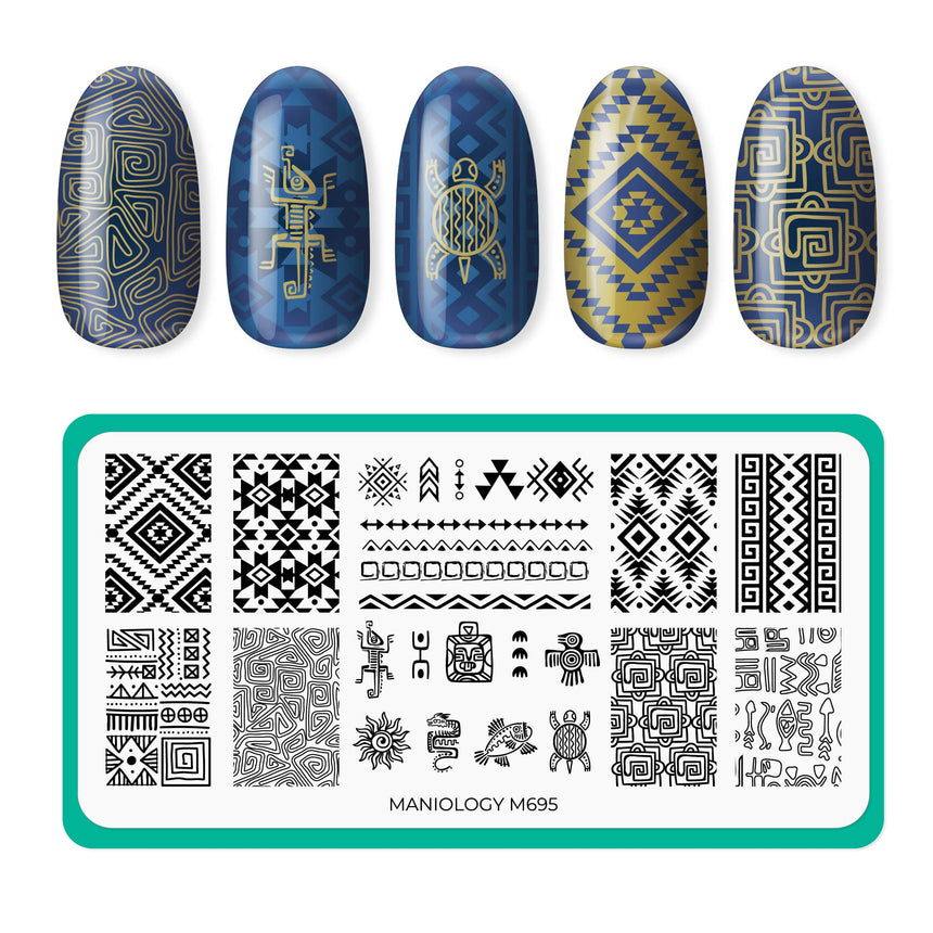 Ancient Geometry (M695) - Nail Stamping Plate