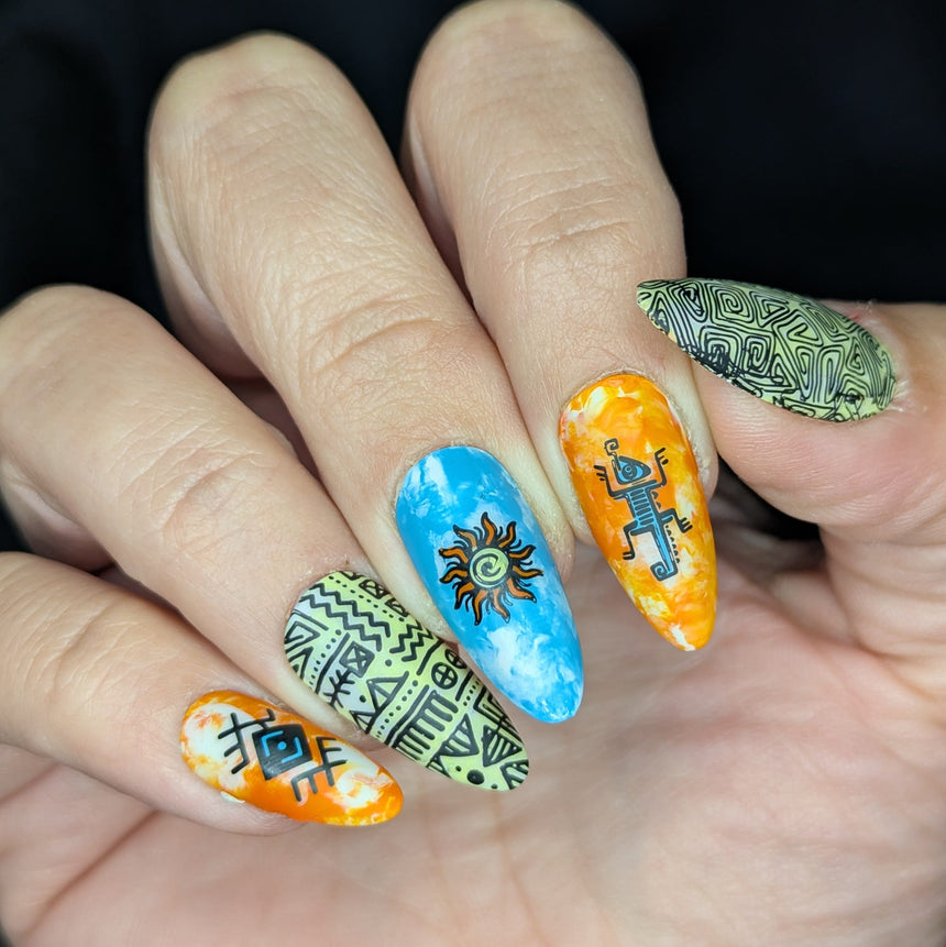 Ancient Geometry (M695) - Nail Stamping Plate