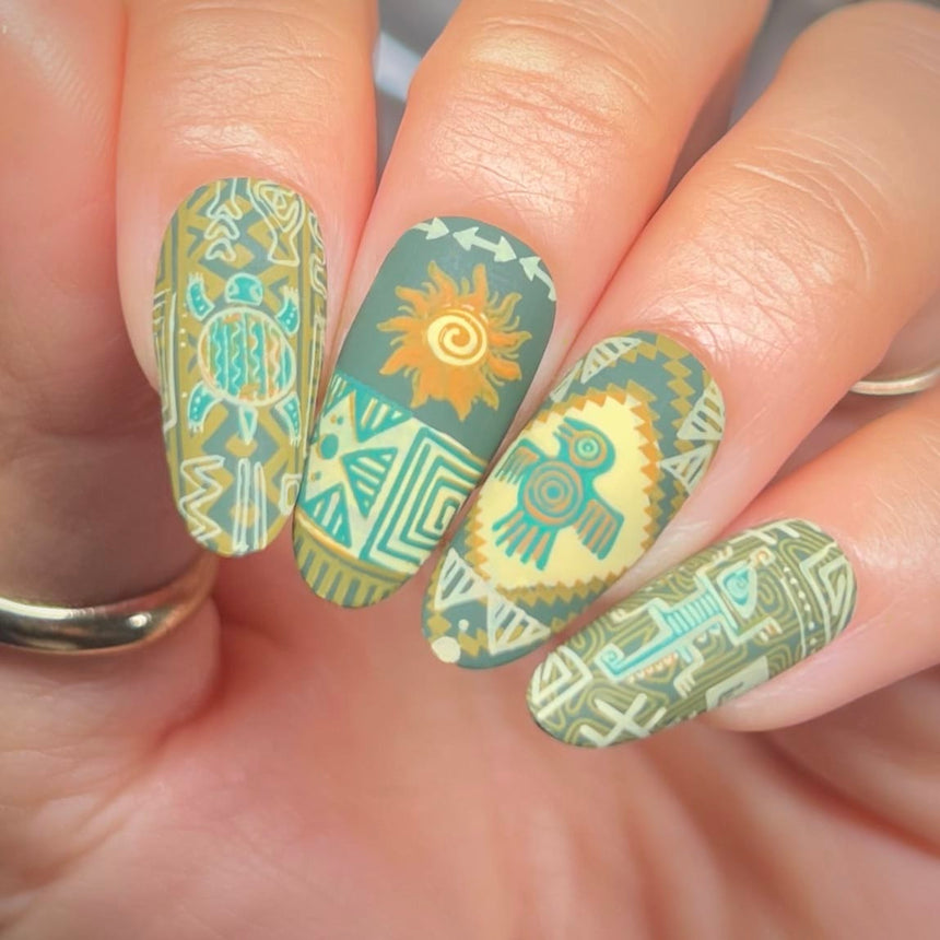 Ancient Geometry (M695) - Nail Stamping Plate