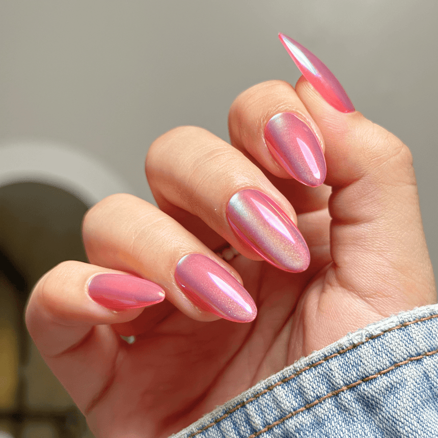 Magnetic Angel Press On Nails - Medium Almond