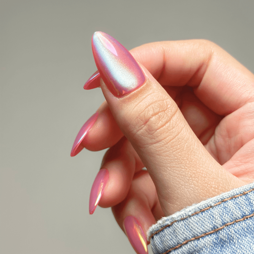 Magnetic Angel Press On Nails - Medium Almond