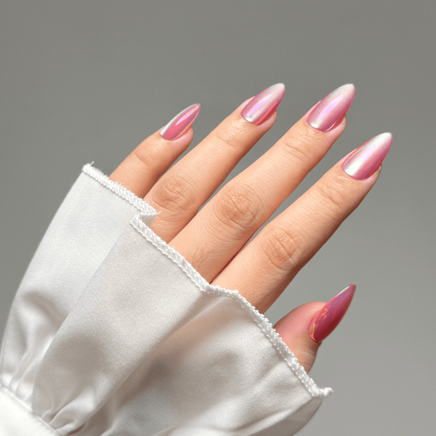 Magnetic Angel Press On Nails - Medium Almond