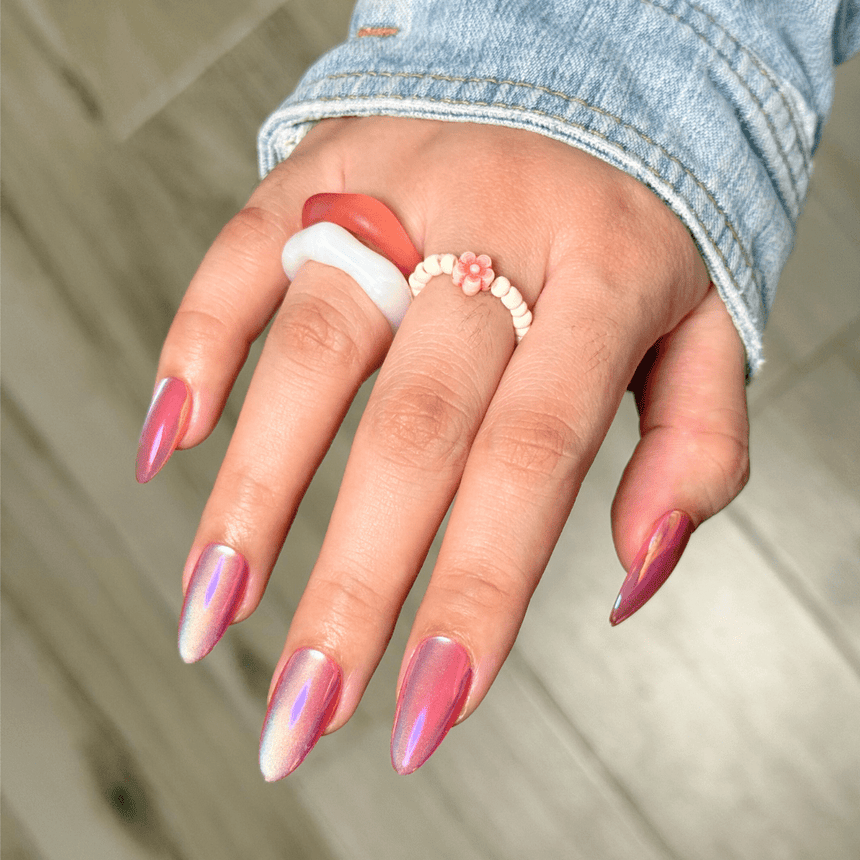 Magnetic Angel Press On Nails - Medium Almond