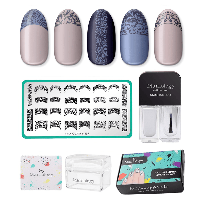 Antique Swirl French: Nail Stamping Starter Kit