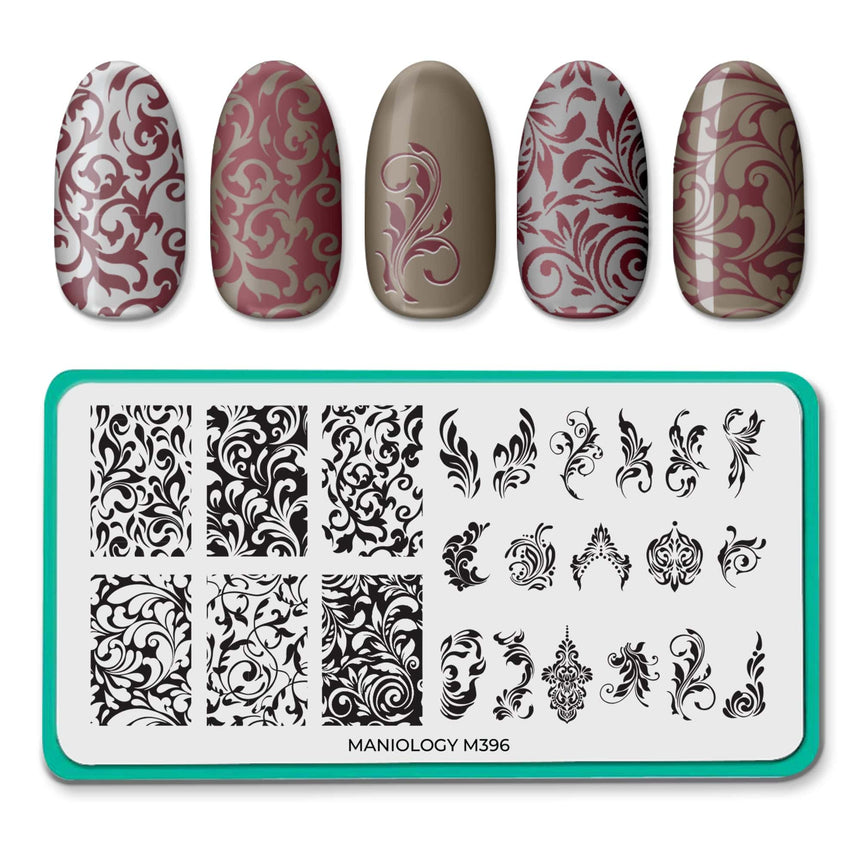 Antique Swirls (M396) - Nail Stamping Plate