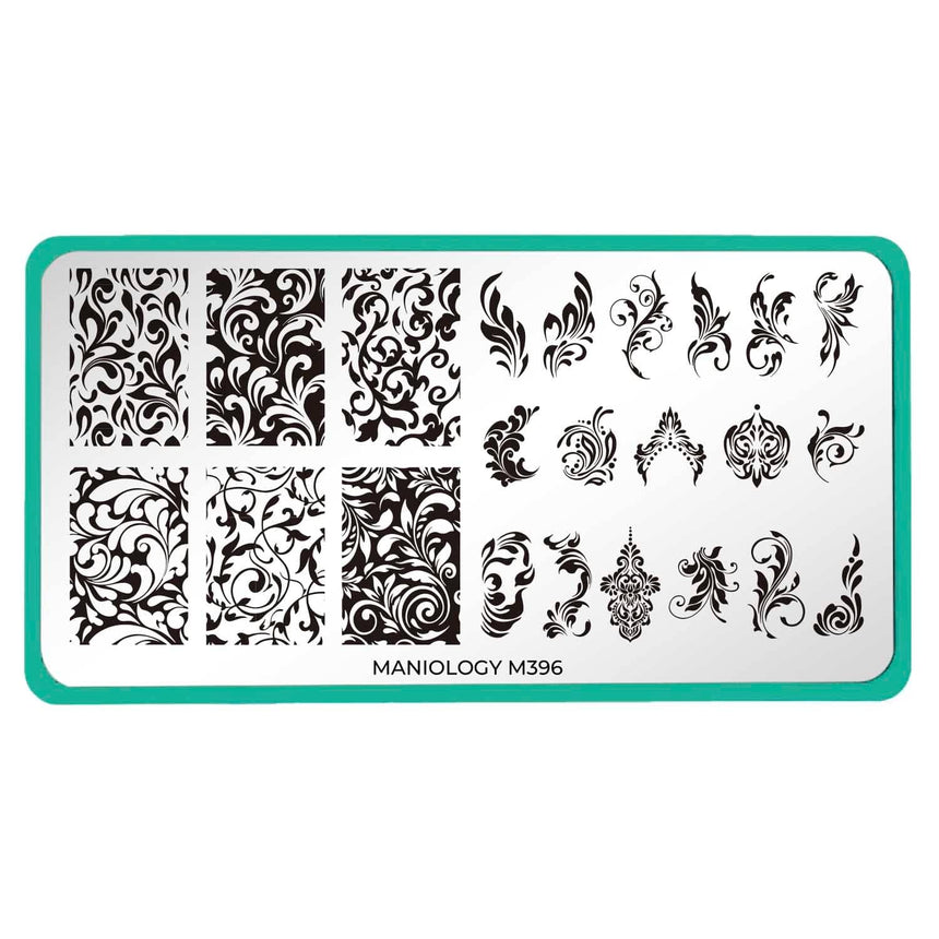 Antique Swirls (M396) - Nail Stamping Plate