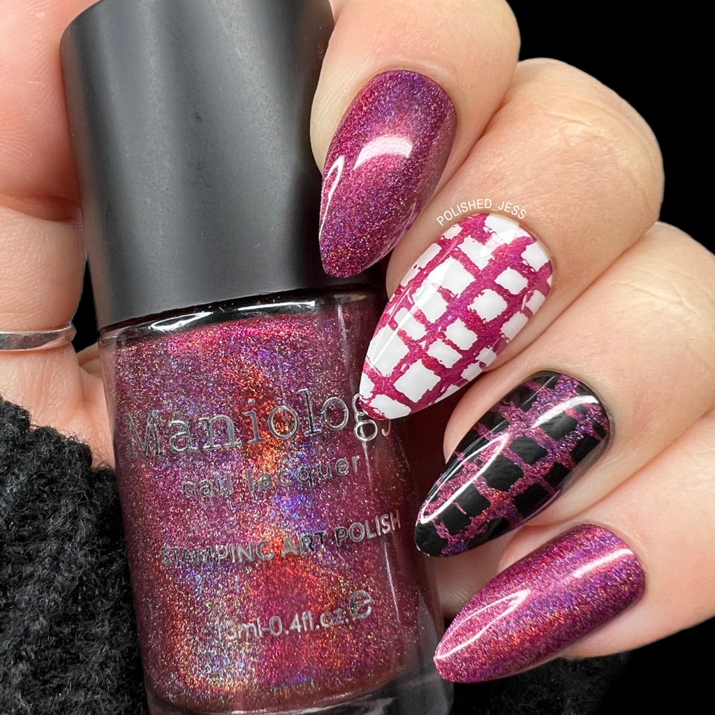 Aphrodite Holographic Burgundy Stamping Polish