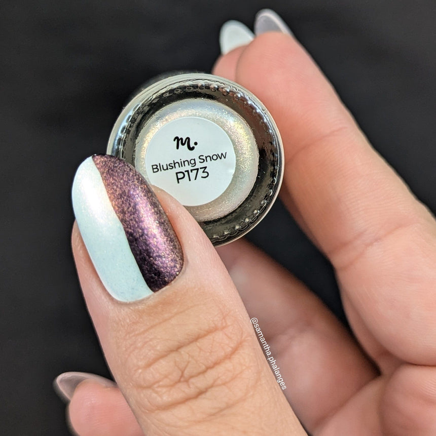 Arctic Dreams: Blushing Snow (P173) - Pink Clear Iridescent Glitter Topper Nail Polish