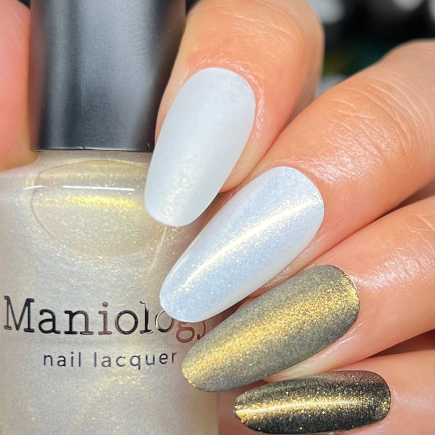 Arctic Dreams: Winter's Light (P171) - Gold Clear Iridescent Glitter Topper Nail Polish