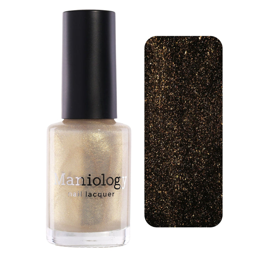 Arctic Dreams: Winter's Light (P171) - Gold Clear Iridescent Glitter Topper Nail Polish