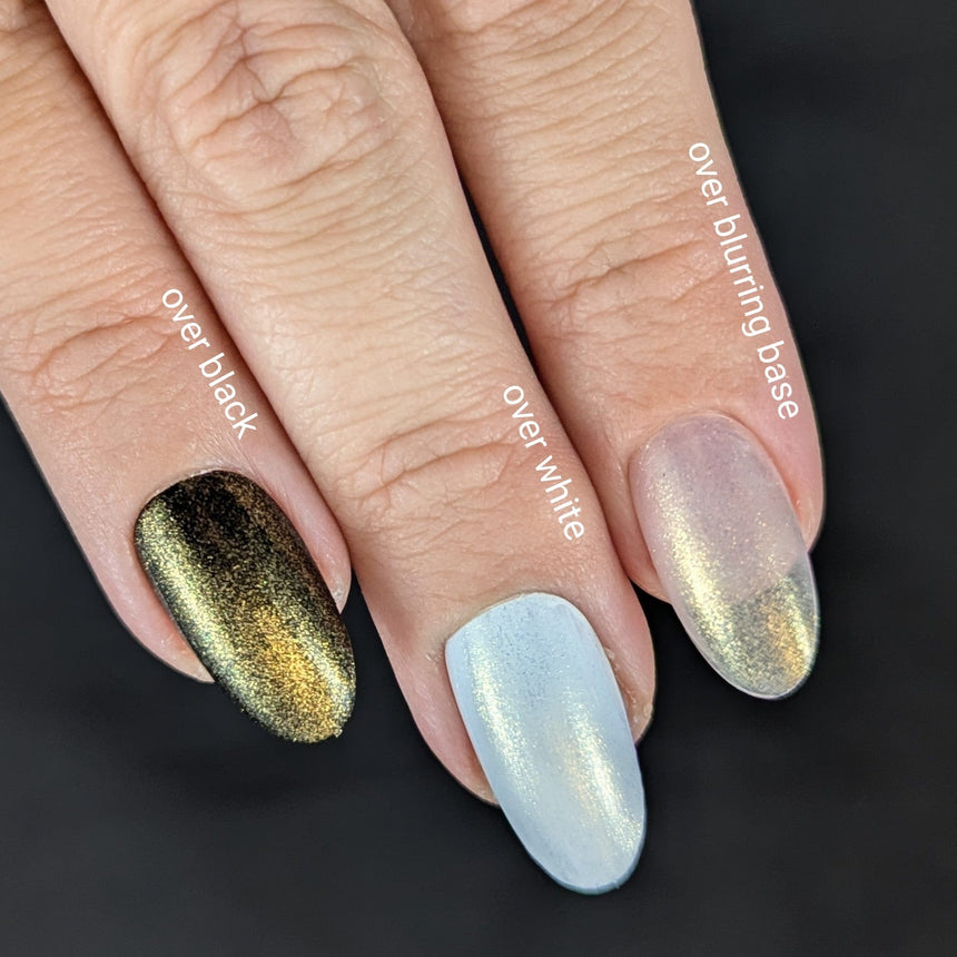 Arctic Dreams: Winter's Light (P171) - Gold Clear Iridescent Glitter Topper Nail Polish