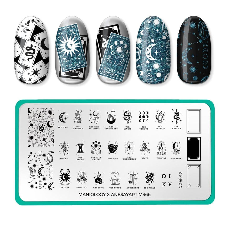 Artist Collaboration: Anesayart - Celestial Tarot (M366) - Nail Stamping Plate