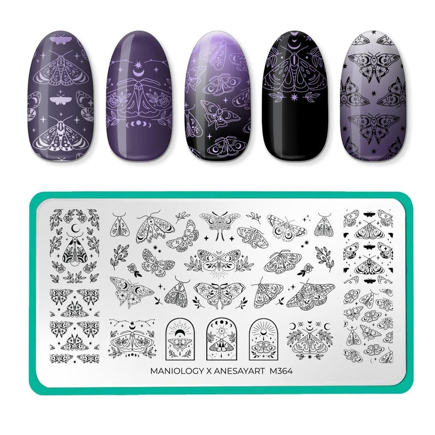 Artist Collaboration: Anesayart Celestial Wings (M364) - Nail Stamping Plate
