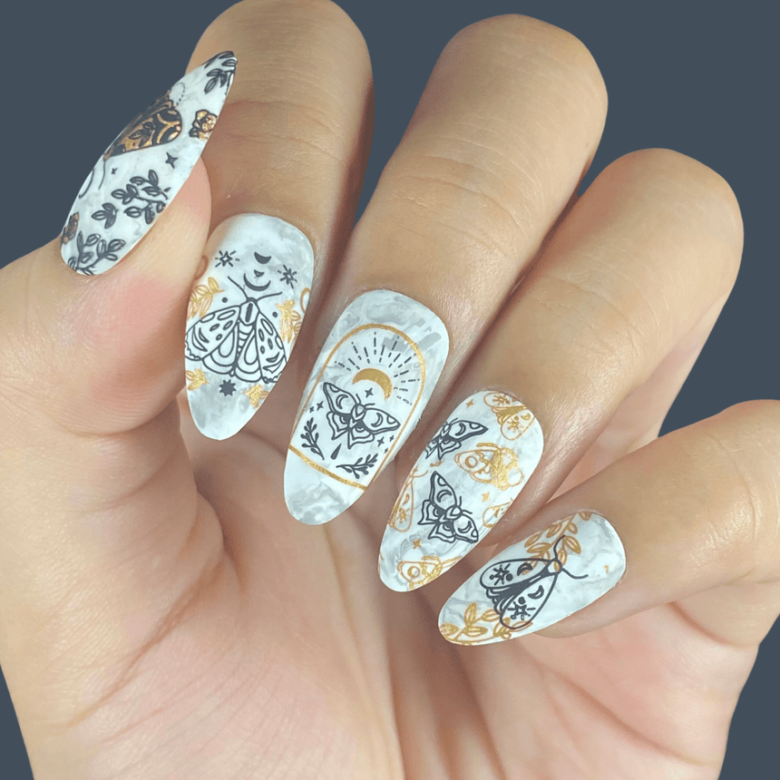 Artist Collaboration: Anesayart Celestial Wings (M364) - Nail Stamping Plate