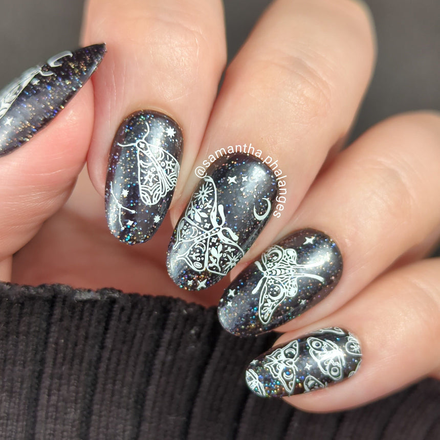 Artist Collaboration: Anesayart Celestial Wings (M364) - Nail Stamping Plate