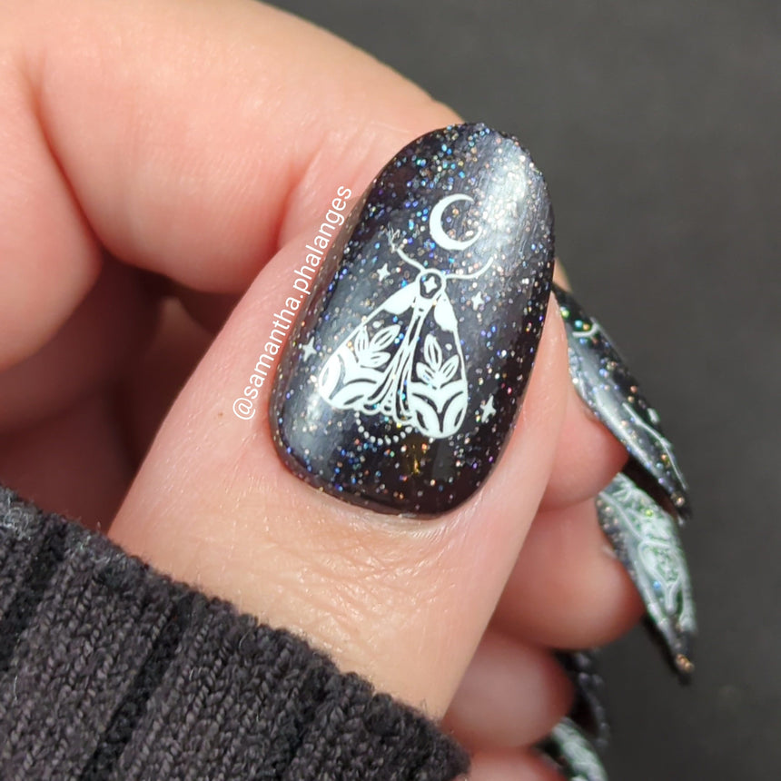 Artist Collaboration: Anesayart Celestial Wings (M364) - Nail Stamping Plate