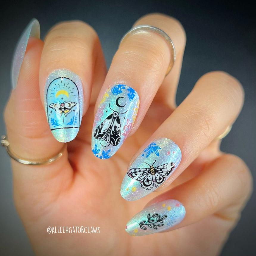 Artist Collaboration: Anesayart Celestial Wings (M364) - Nail Stamping Plate