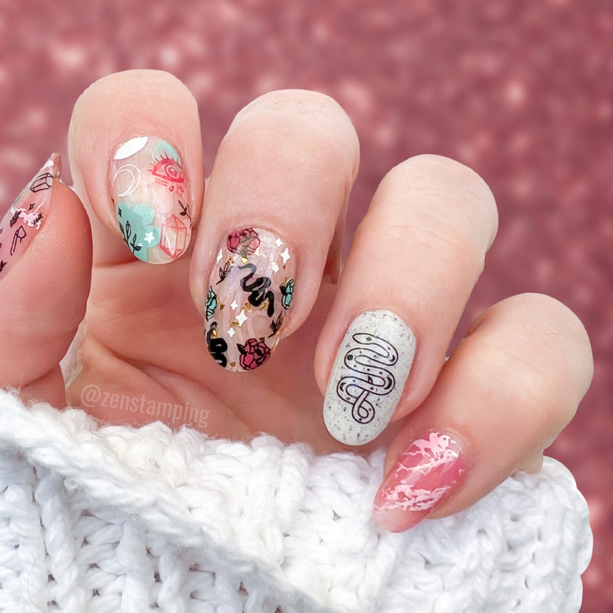 Artist Collaboration: Anesayart Snake Charmer (M363) - Nail Stamping Plate