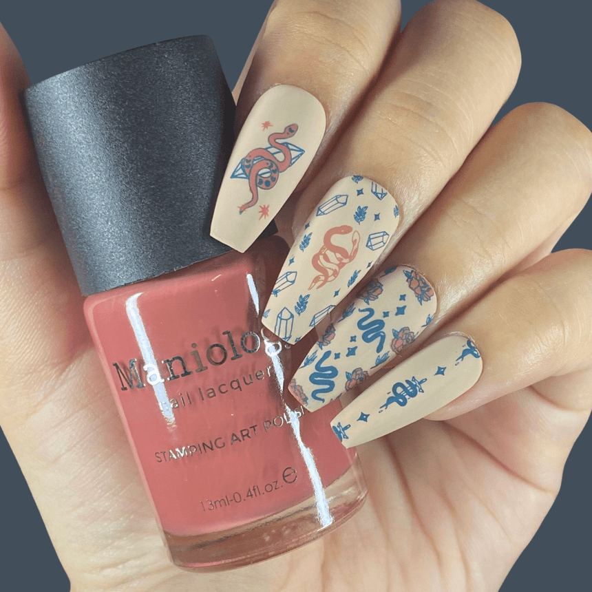 Artist Collaboration: Anesayart Snake Charmer (M363) - Nail Stamping Plate