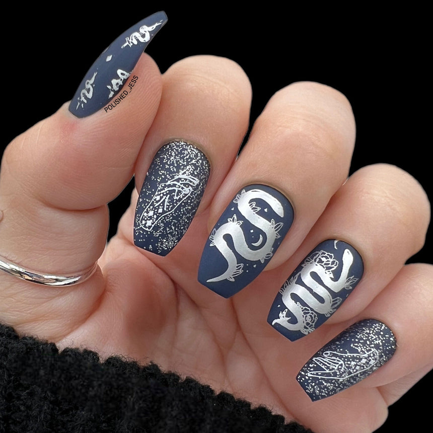 Artist Collaboration: Anesayart Snake Charmer (M363) - Nail Stamping Plate