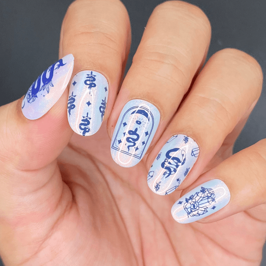 Artist Collaboration: Anesayart Snake Charmer (M363) - Nail Stamping Plate