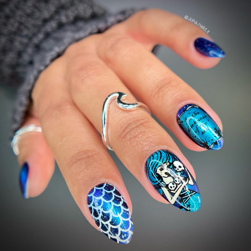 Artist Collaboration: themermaidpolish (M370) - Nail Stamping Plate