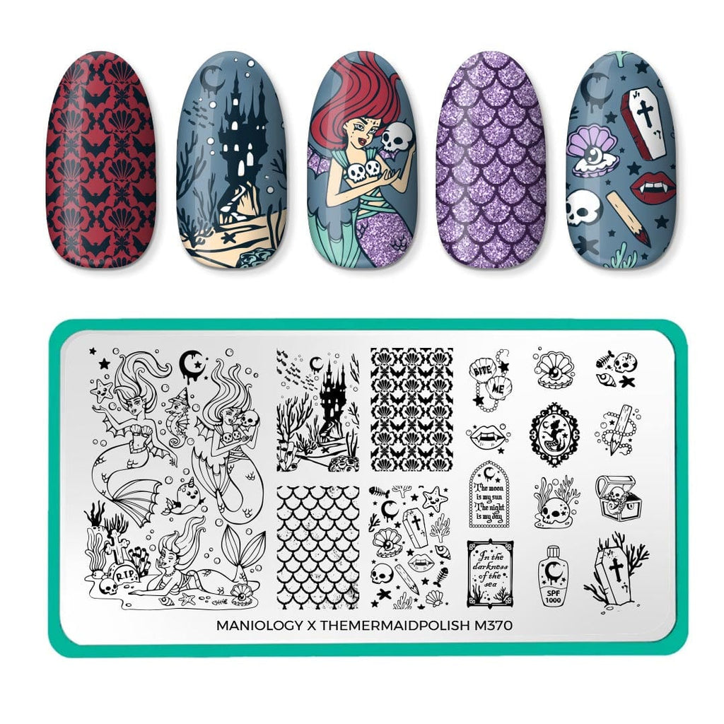 Maniology stamping plates - subscription box exclusive - sharks MXM033 & outlet MXM034