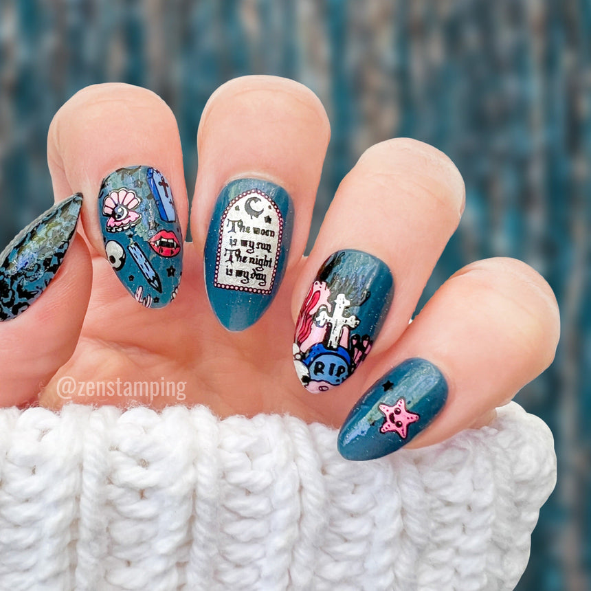 Artist Collaboration: themermaidpolish (M370) - Nail Stamping Plate