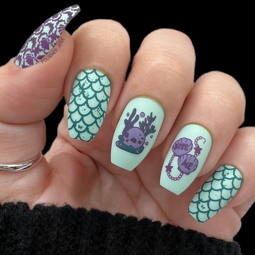 Artist Collaboration: themermaidpolish (M370) - Nail Stamping Plate