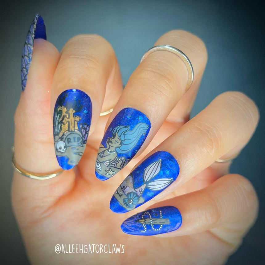 Artist Collaboration: themermaidpolish (M370) - Nail Stamping Plate