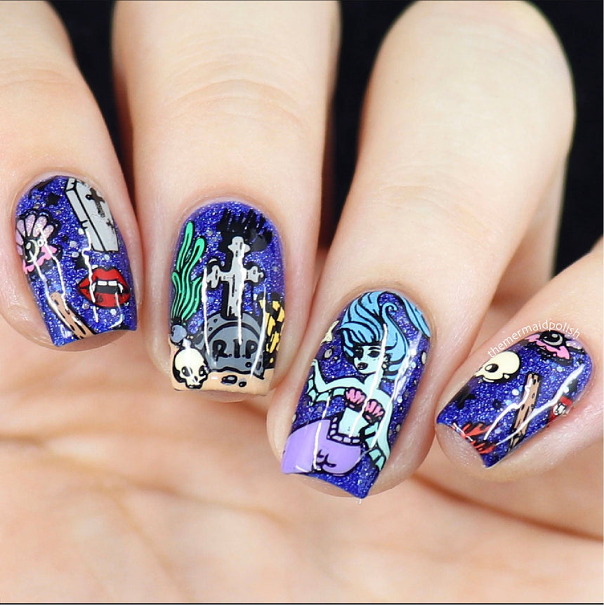 Artist Collaboration: themermaidpolish (M370) - Nail Stamping Plate
