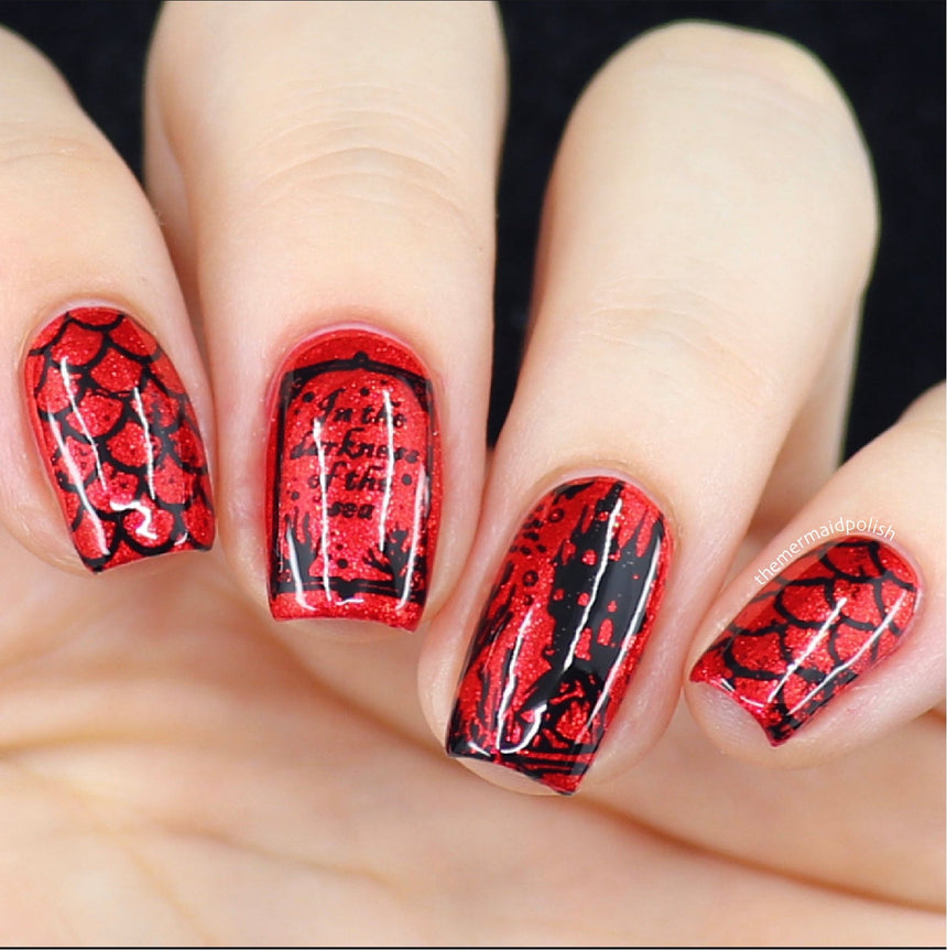 Artist Collaboration: themermaidpolish (M370) - Nail Stamping Plate