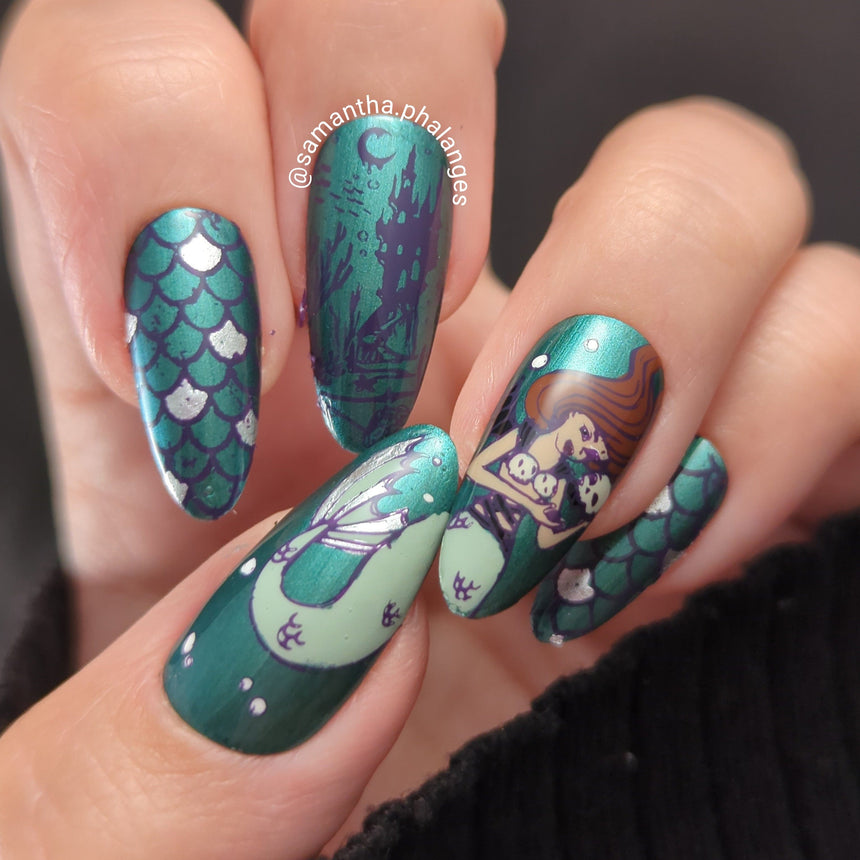 Artist Collaboration: themermaidpolish (M370) - Nail Stamping Plate