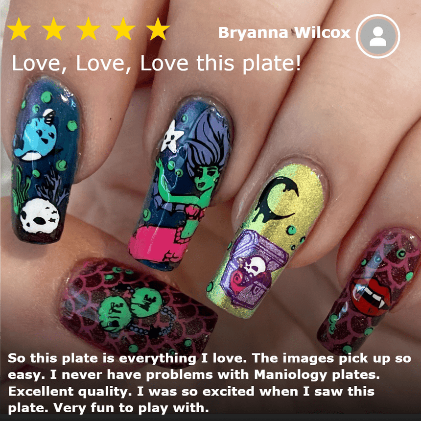 Artist Collaboration: themermaidpolish (M370) - Nail Stamping Plate