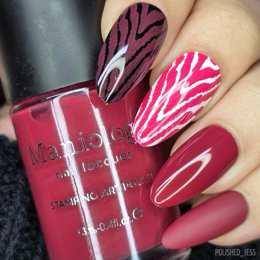 Autumn Blossom: Maple (B301) Cranberry Red Stamping Polish