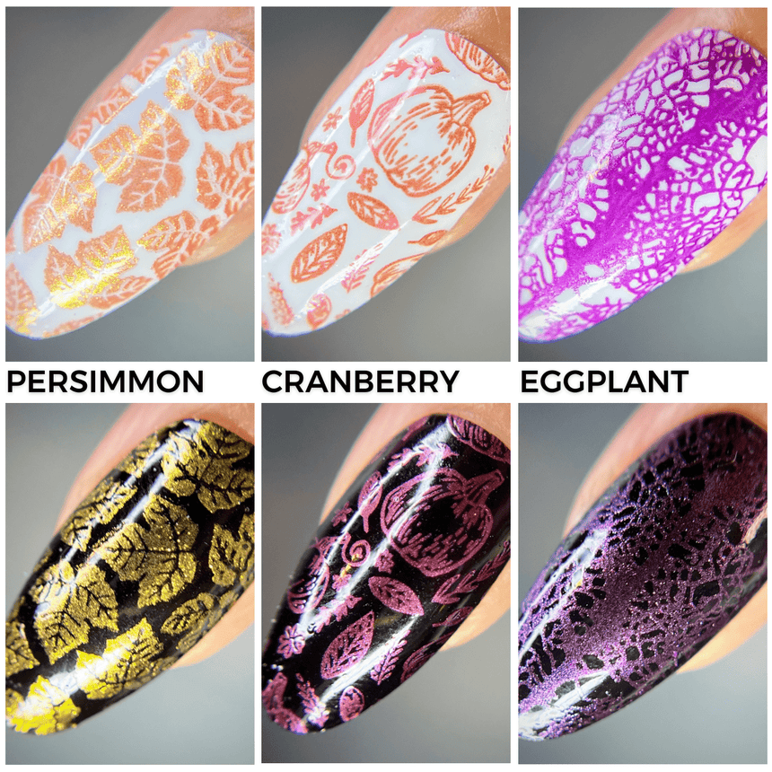 Autumn Bounty: 3-Piece Metallic Stamping Polish Set