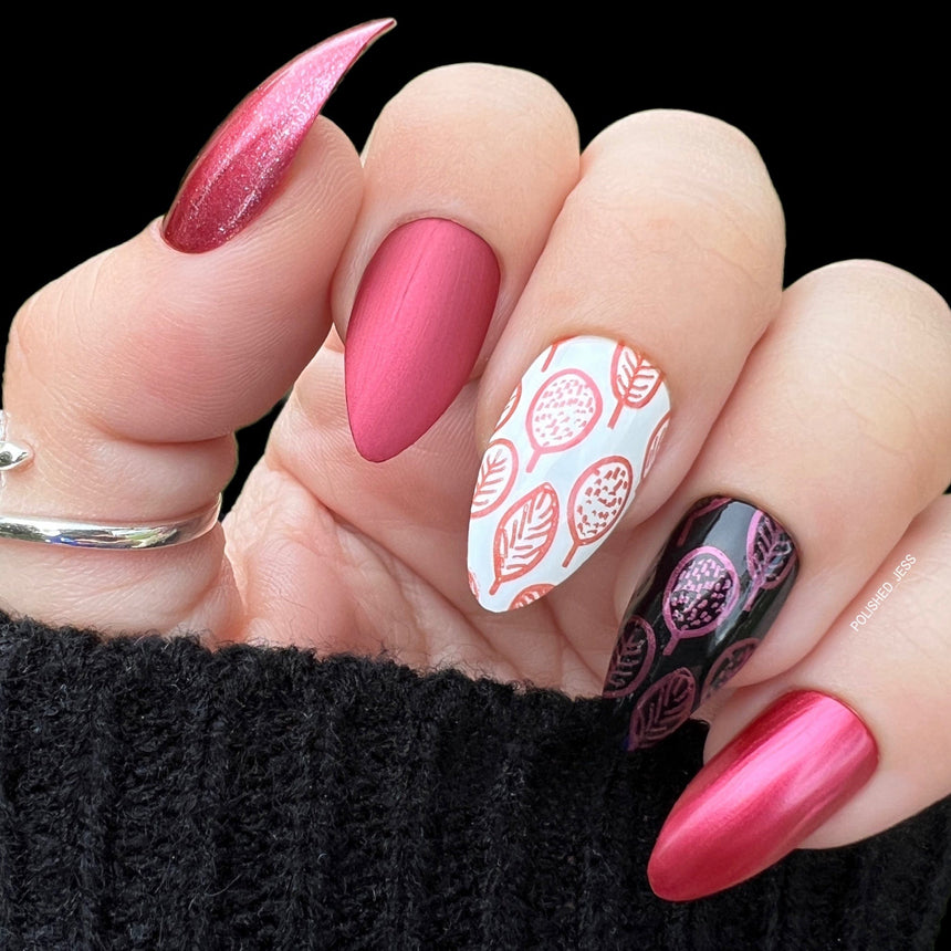 Autumn Bounty: Cranberry (B491) - Red Metallic Stamping Polish