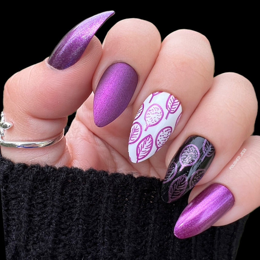 Autumn Bounty: Eggplant (B492) - Purple Metallic Stamping Polish