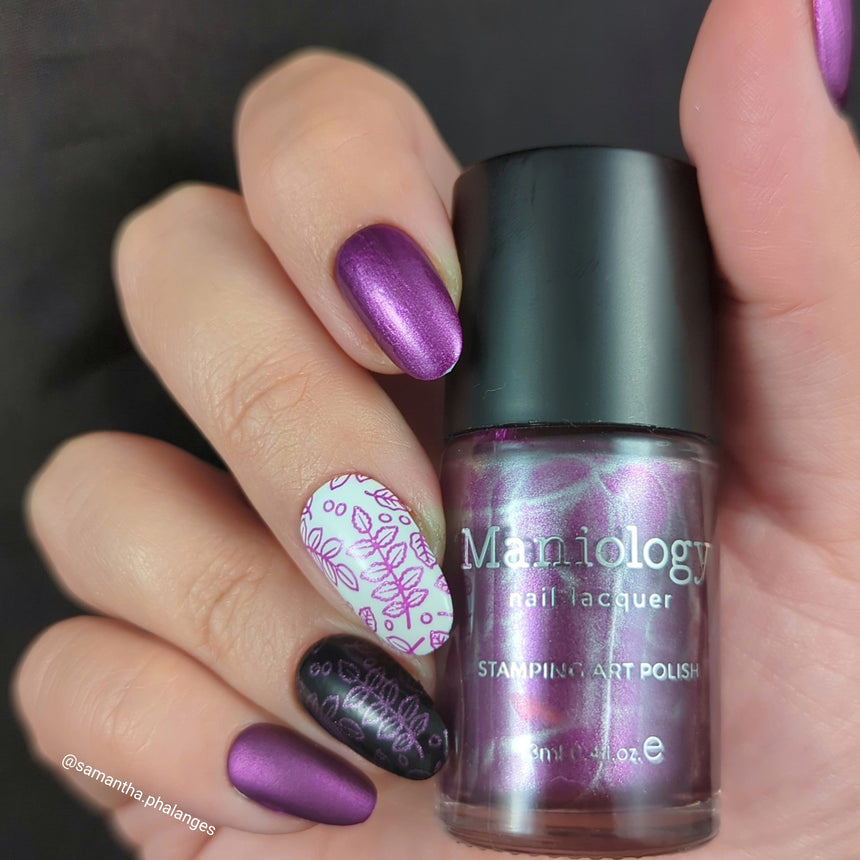 Autumn Bounty: Eggplant (B492) - Purple Metallic Stamping Polish