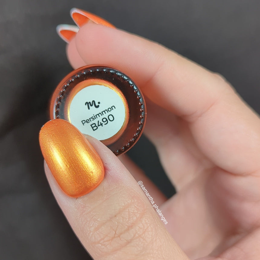 Autumn Bounty: Persimmon (B490) - Orange Metallic Stamping Polish