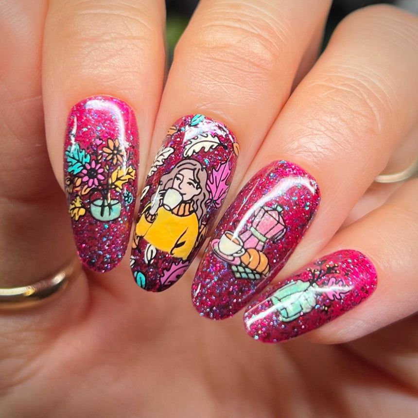 Autumn Vibes (M642) - Nail Stamping Plate