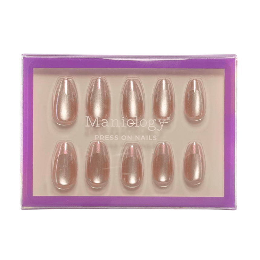 Magnetic Babydoll Press On Nails - Short Almond